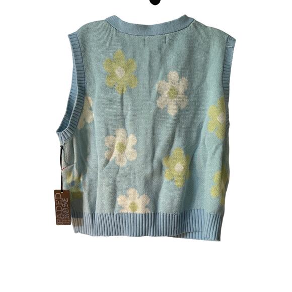 NWT Faded Rose Rue 21 Sweater Vest with Flowers Juniors XL - Picture 2 of 6